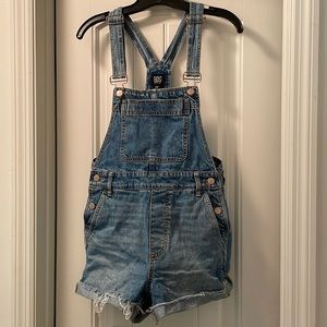 BDG UO denim shortall overalls